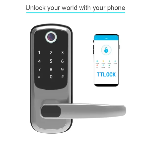 Smart Door Lock WiFi Biometric Fingerprint - Image 4