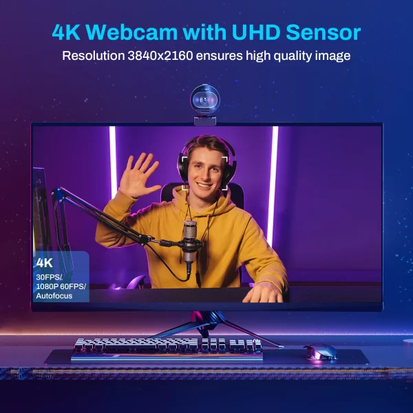 4K Streaming Webcam 1080P 60FPS - Image 3