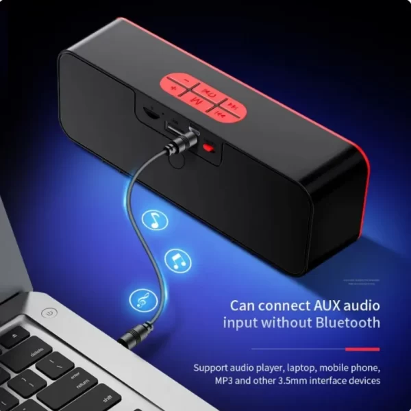 Portable Bluetooth Speaker FM Mode IPX5 - Image 6