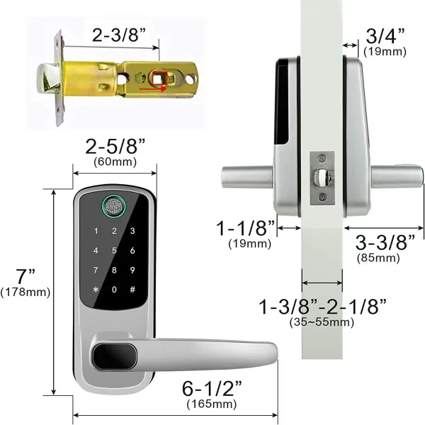 Smart Door Lock WiFi Biometric Fingerprint - Image 7