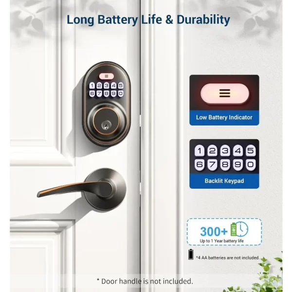 Keyless Entry Door Lock Electronic Keypad Deadbolt - Image 5